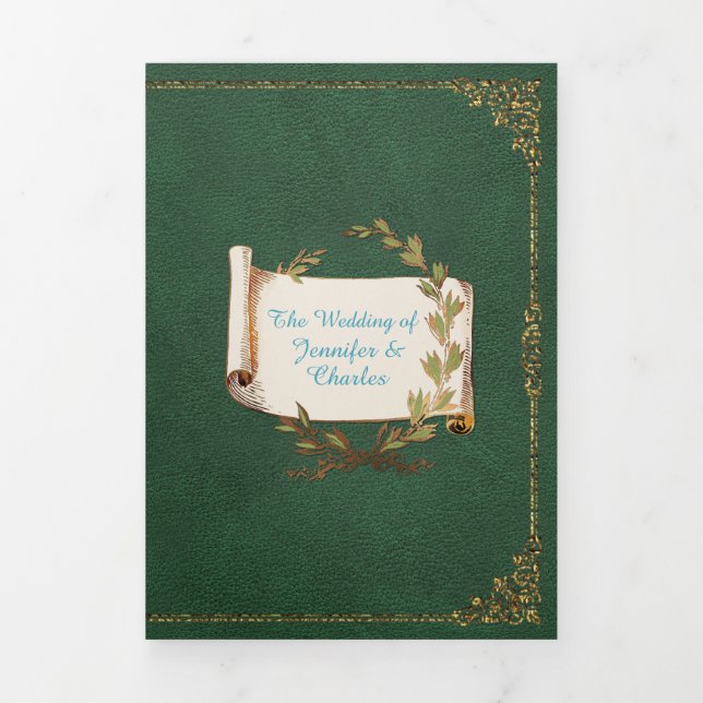 Renaissance Fairytale Wedding Photo  Tri-Fold Invitation (Cover)