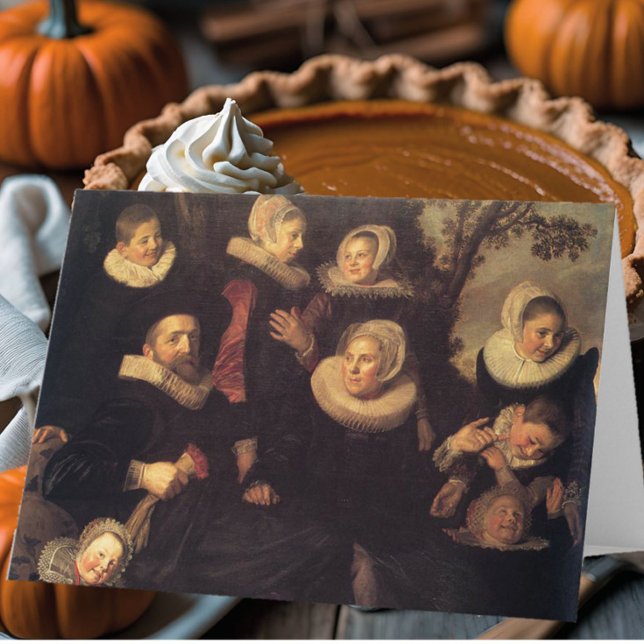 Renaissance family reunion fall portrait painting card (Creator Uploaded)