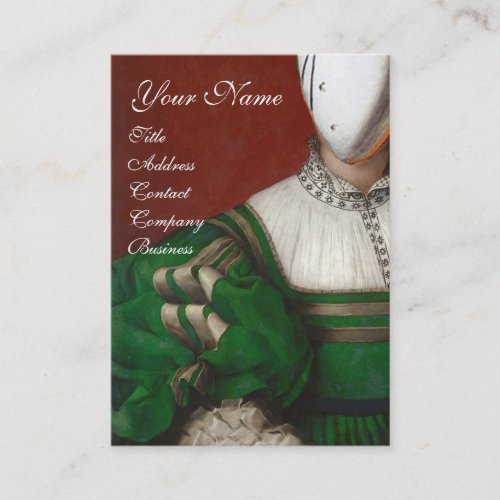 RENAISSANCE FASHION THEATRICAL COSTUME DESIGNER BUSINESS CARD