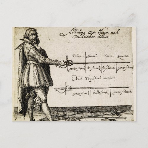 Renaissance Fencing Postcard