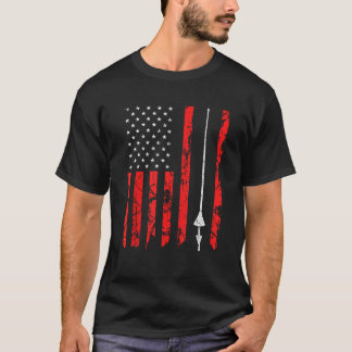 Renaissance Festival American Flag Jousting Lance  T-Shirt