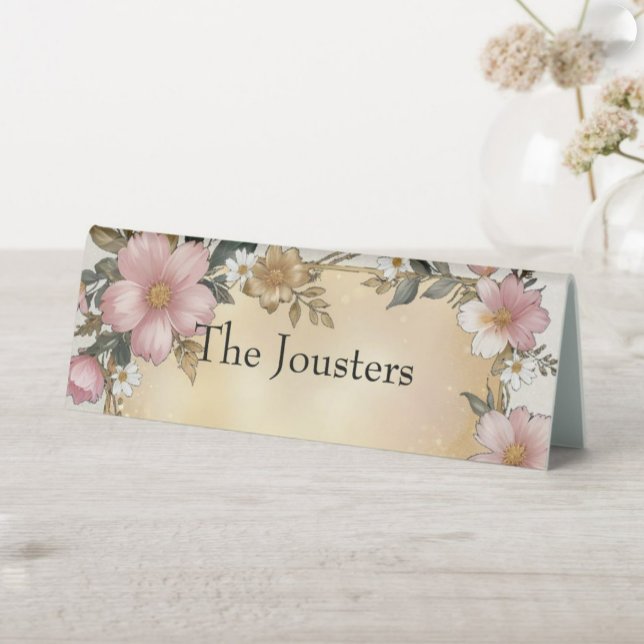 Renaissance Floral Frame Table Number  Tent (Creator Uploaded)