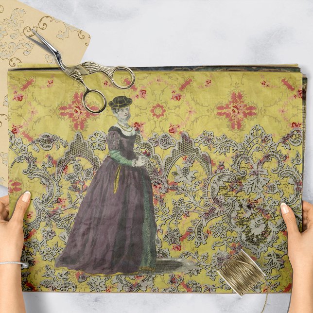  Renaissance Floral Splendor De Tissue Paper (Creator Uploaded)