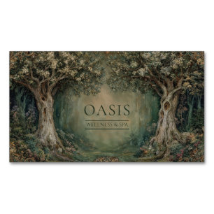 Renaissance Forest Art Nouveau Ancient Tree Business Card Magnet