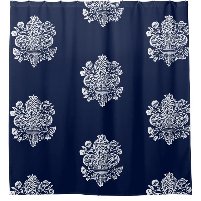 Renaissance French Fleur de Lis  Shower Curtain (Front)