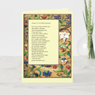 Renaissance Garden - Children's Verse Invitation