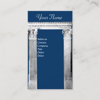 Renaissance Gate Antique Architecture Blue Business Card by bulgan_lumini at Zazzle