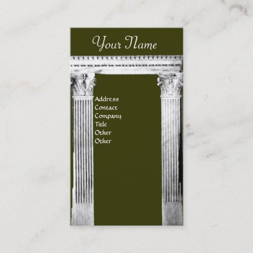 RENAISSANCE GATE Antique Architecture Green Business Card