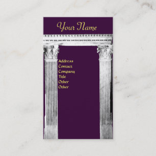 RENAISSANCE GATE Classic Architecture,Purple Business Card