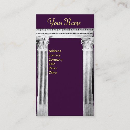 RENAISSANCE GATE Classic ArchitecturePurple Business Card