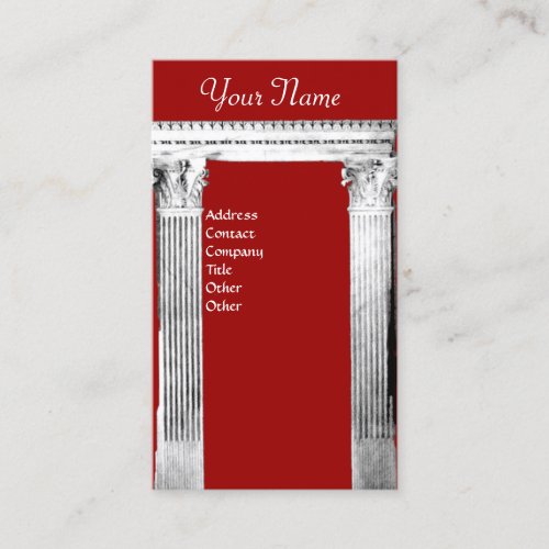RENAISSANCE GATE Classic Architecture Red Business Card