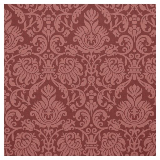 Renaissance Genoese Damask, Dark Red Fabric