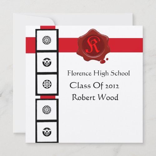RENAISSANCE GRADUATION Red Wax Seal  Monogram