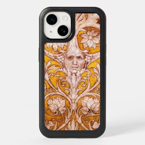 RENAISSANCE GROTESQUE FACE WITH GOLD WHITE FLORAL OtterBox iPhone 14 CASE