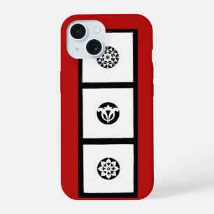 RENAISSANCE HARMONY Red Black White Geometric iPhone 15 Case