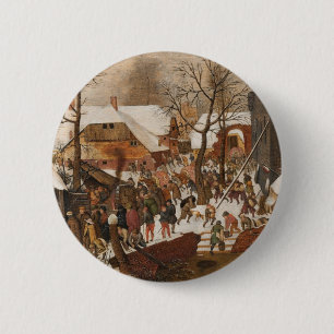 Renaissance Holy Nativity Pinback Button