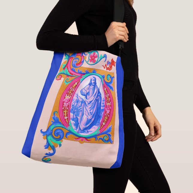 Renaissance Jesus print Crossbody Bag (Close Up)