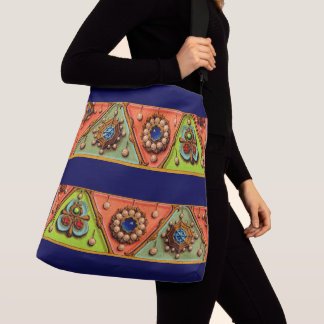 Renaissance jewels print crossbody bag