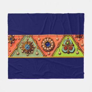 Renaissance jewels print fleece blanket