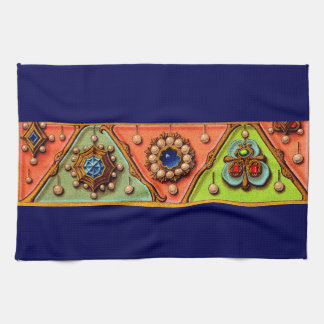 Renaissance jewels print kitchen towel