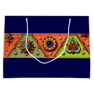 Renaissance jewels print large gift bag