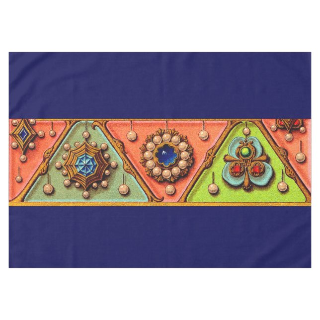 Renaissance jewels print tablecloth (Front (Horizontal))
