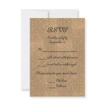 Renaissance Lady and Knight Medieval Wedding RSVP