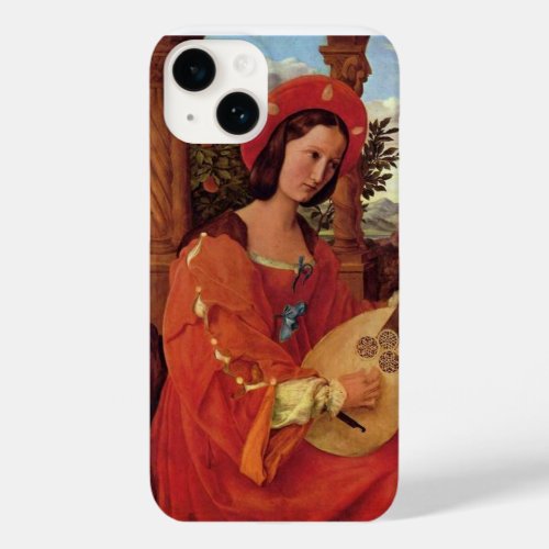 Renaissance Lady in Red playing Lute Case_Mate iPhone 14 Case