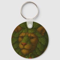 Renaissance Lion Portrait Keychain