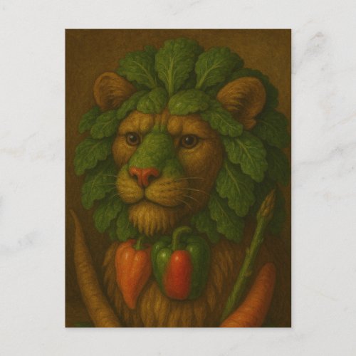 Renaissance Lion Portrait Postcard