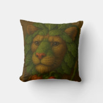Renaissance Lion Portrait Throw Pillow
