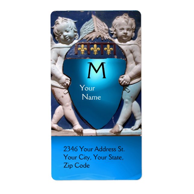 RENAISSANCE LITTLE ANGELS MONOGRAM Blue Sapphire Label (Front)