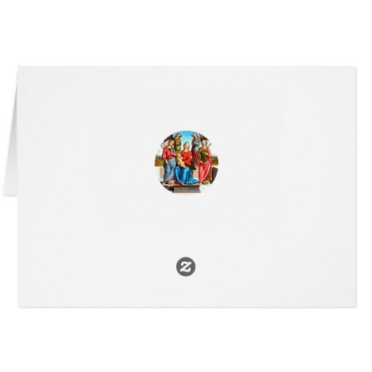 Renaissance Madonna and Child Card (Back Horizontal)