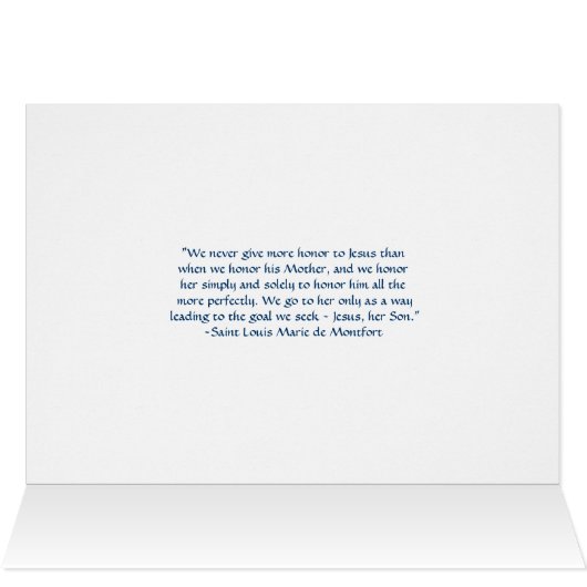 Renaissance Madonna and Child Card (Inside Horizontal (Top))