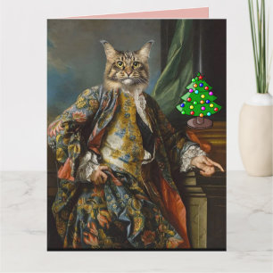 RENAISSANCE MAN CAT CHRISTMAS BIG CARDS