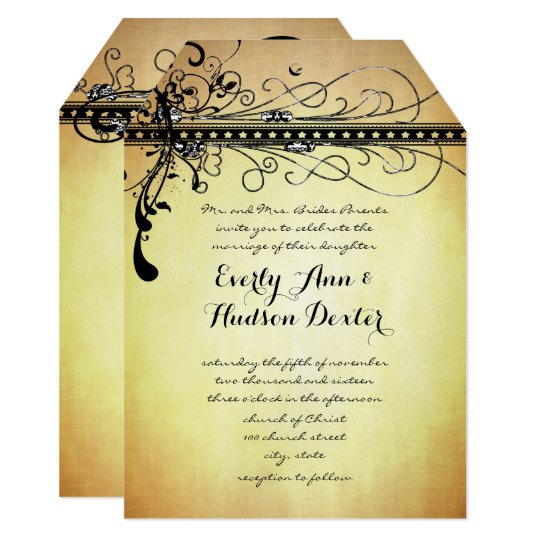 Renaissance Medieval Gold Wedding Invitations | Zazzle.com