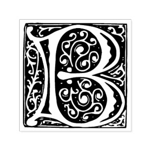 Renaissance Medieval Letter B Monogram Self-inking Stamp