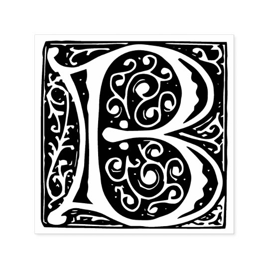 Renaissance Medieval Letter B Monogram Self-inking Stamp | Zazzle.com