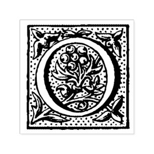 Renaissance Medieval Letter O Monogram Self-inking Stamp