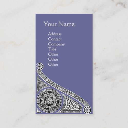 RENAISSANCE MONOGRAM 1 blue Business Card