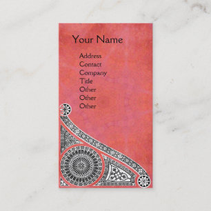 RENAISSANCE Monogram 1 bright antique pink Business Card