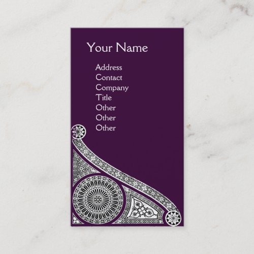 RENAISSANCE Monogram 1 dark purple Business Card