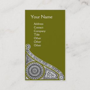 RENAISSANCE Monogram 1 green Business Card