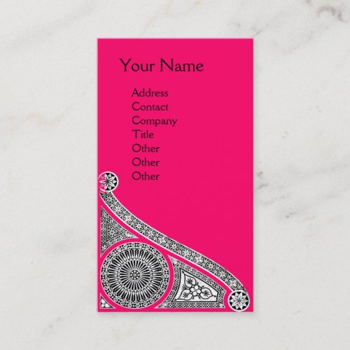 RENAISSANCE Monogram 1 pink Business Card