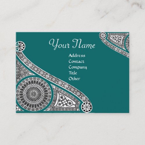 RENAISSANCE Monogram 2 blue green Business Card