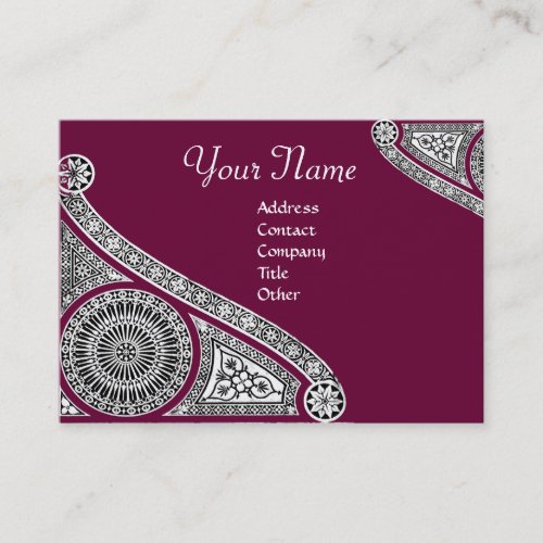 RENAISSANCE MONOGRAM 2 red Business Card