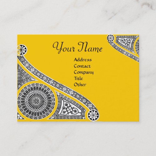 RENAISSANCE Monogram 2 yellow Business Card