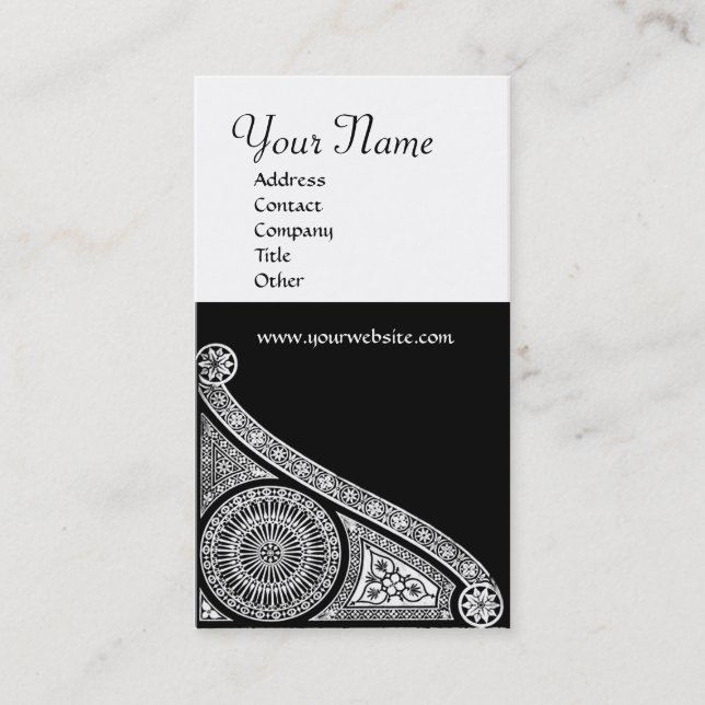 RENAISSANCE MONOGRAM 3 BUSINESS CARD (Front)