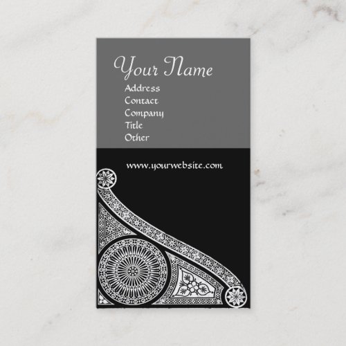 RENAISSANCE MONOGRAM 3 grey Business Card