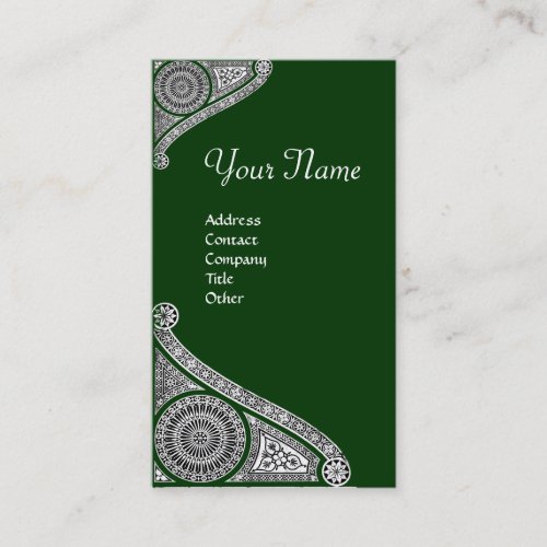 RENAISSANCE MONOGRAM 4 green Business Card